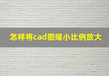 怎样将cad图缩小比例放大