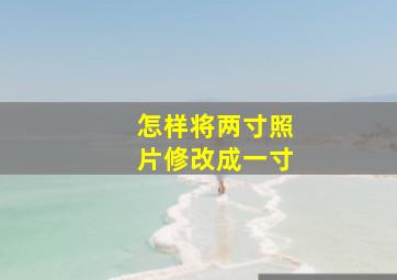 怎样将两寸照片修改成一寸