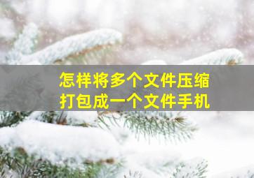 怎样将多个文件压缩打包成一个文件手机