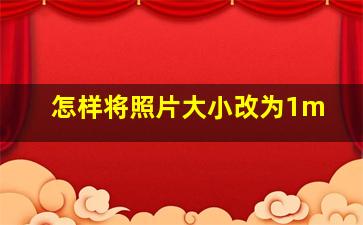 怎样将照片大小改为1m