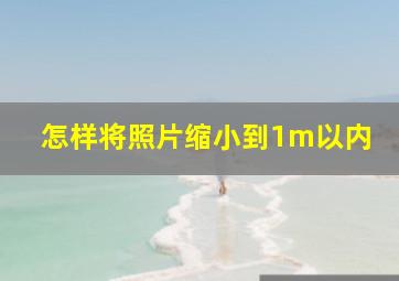 怎样将照片缩小到1m以内