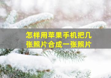 怎样用苹果手机把几张照片合成一张照片