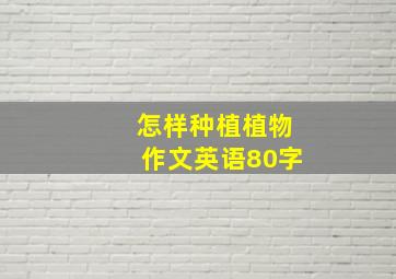 怎样种植植物作文英语80字