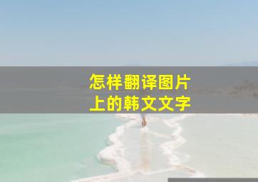 怎样翻译图片上的韩文文字