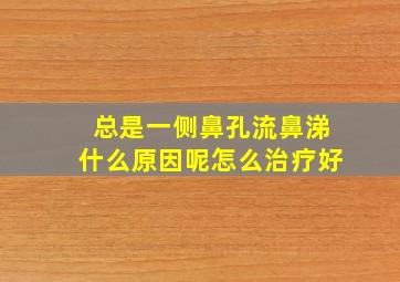 总是一侧鼻孔流鼻涕什么原因呢怎么治疗好