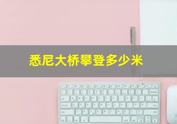 悉尼大桥攀登多少米