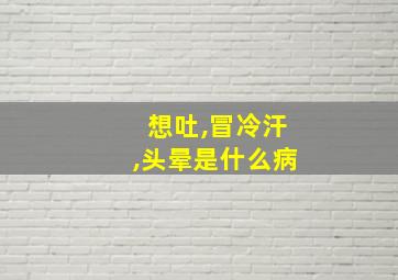 想吐,冒冷汗,头晕是什么病