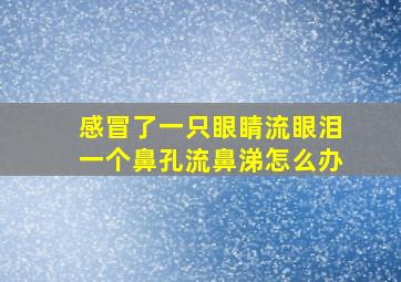 感冒了一只眼睛流眼泪一个鼻孔流鼻涕怎么办