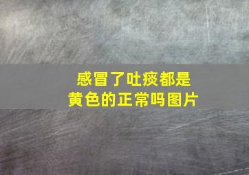 感冒了吐痰都是黄色的正常吗图片