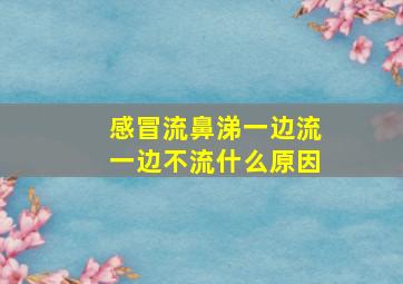 感冒流鼻涕一边流一边不流什么原因