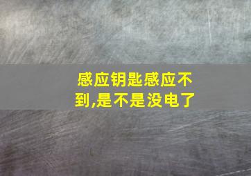 感应钥匙感应不到,是不是没电了