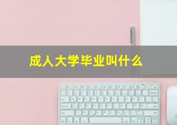 成人大学毕业叫什么