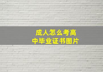 成人怎么考高中毕业证书图片