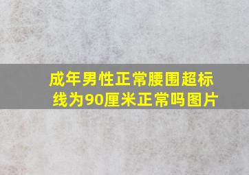 成年男性正常腰围超标线为90厘米正常吗图片