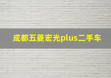 成都五菱宏光plus二手车