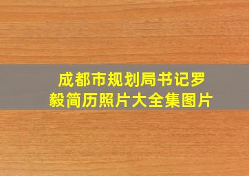 成都市规划局书记罗毅简历照片大全集图片