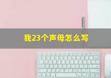 我23个声母怎么写