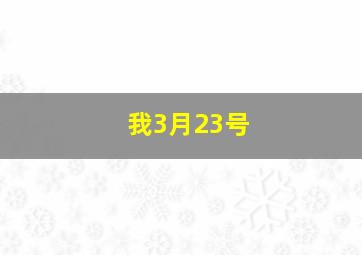 我3月23号