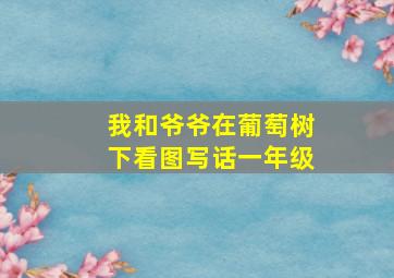 我和爷爷在葡萄树下看图写话一年级