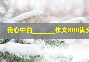 我心中的_______作文800满分