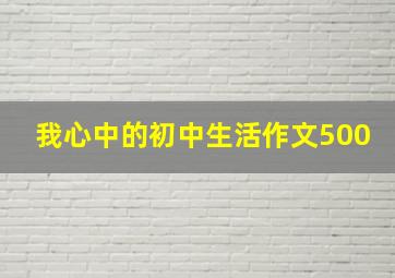 我心中的初中生活作文500