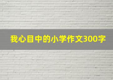 我心目中的小学作文300字