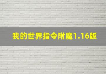 我的世界指令附魔1.16版