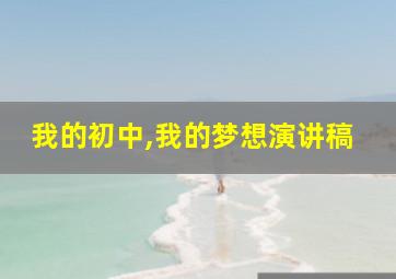 我的初中,我的梦想演讲稿