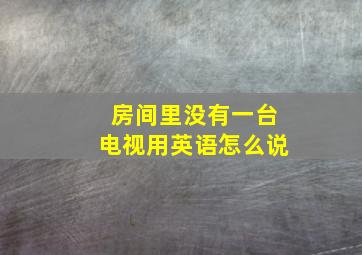 房间里没有一台电视用英语怎么说