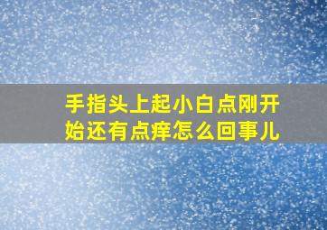 手指头上起小白点刚开始还有点痒怎么回事儿