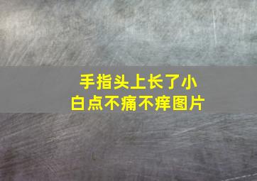 手指头上长了小白点不痛不痒图片