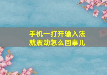 手机一打开输入法就震动怎么回事儿