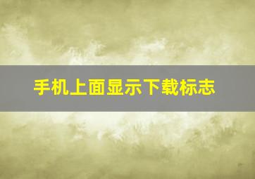 手机上面显示下载标志