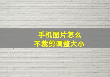 手机图片怎么不裁剪调整大小