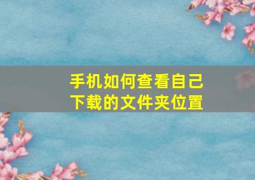 手机如何查看自己下载的文件夹位置