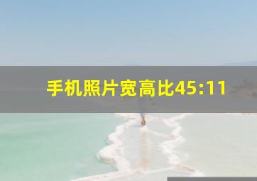 手机照片宽高比45:11