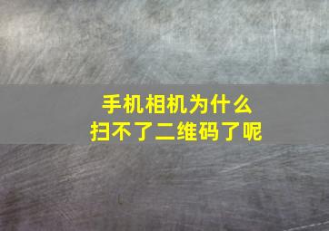 手机相机为什么扫不了二维码了呢