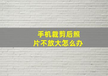 手机裁剪后照片不放大怎么办