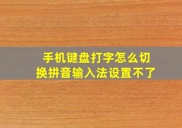 手机键盘打字怎么切换拼音输入法设置不了