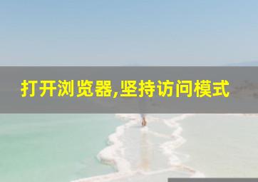 打开浏览器,坚持访问模式