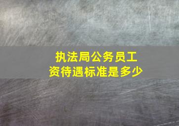 执法局公务员工资待遇标准是多少