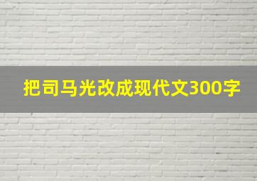 把司马光改成现代文300字