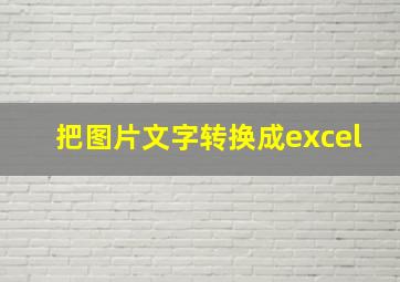 把图片文字转换成excel