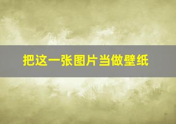 把这一张图片当做壁纸