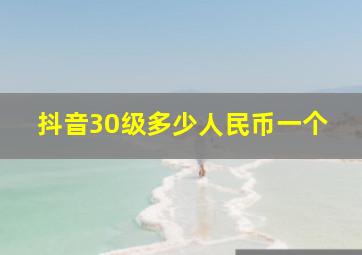 抖音30级多少人民币一个