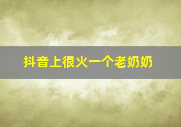 抖音上很火一个老奶奶