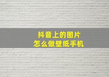 抖音上的图片怎么做壁纸手机