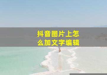 抖音图片上怎么加文字编辑