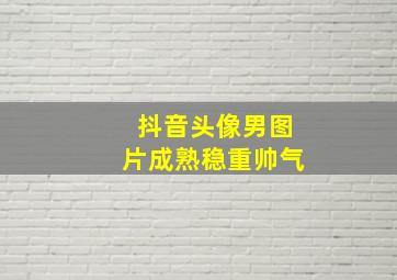 抖音头像男图片成熟稳重帅气