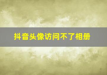 抖音头像访问不了相册